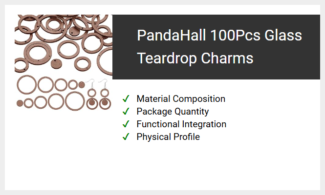 PandaHall 100Pcs Glass Teardrop Charms