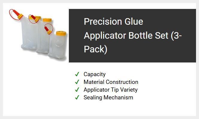 Precision Glue Applicator Bottle Set (3-Pack)