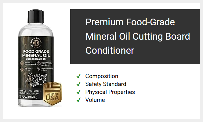 Premium Food-Grade Mineral Oil Cutting Board Conditioner