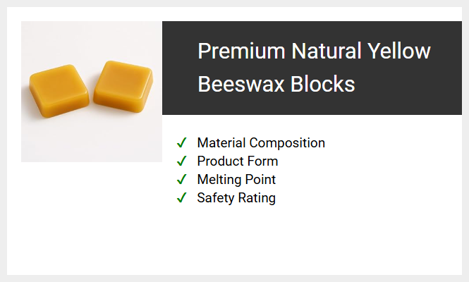 Premium Natural Yellow Beeswax Blocks