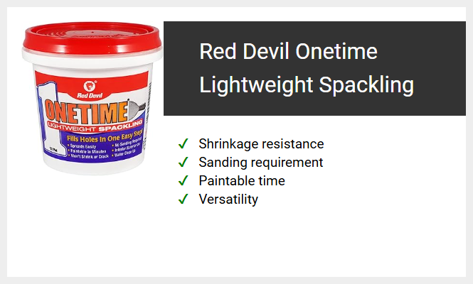 Red Devil Onetime Lightweight Spackling