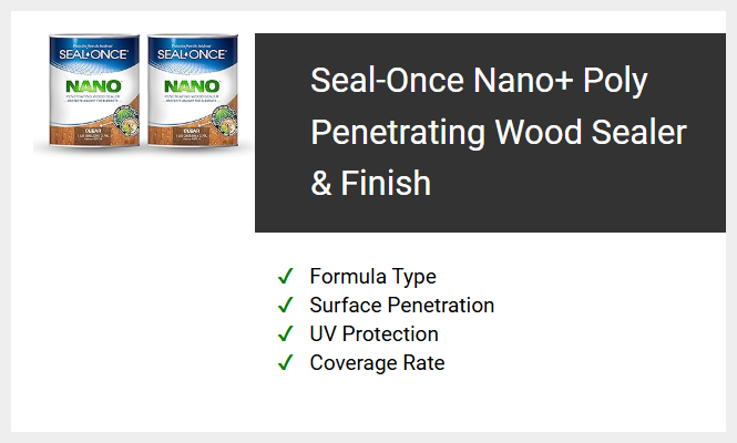 Seal-Once Nano+ Poly Penetrating Wood Sealer & Finish