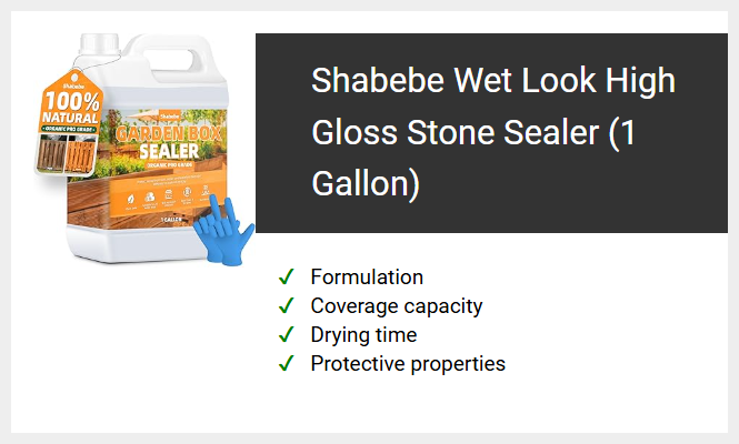 Shabebe Wet Look High Gloss Stone Sealer (1 Gallon)