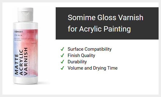 Somime Gloss Varnish for Acrylic Painting