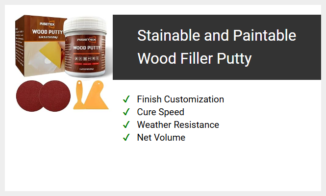Stainable and Paintable Wood Filler Putty