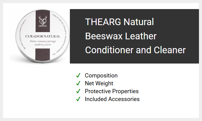 THEARG Natural Beeswax Leather Conditioner and Cleaner