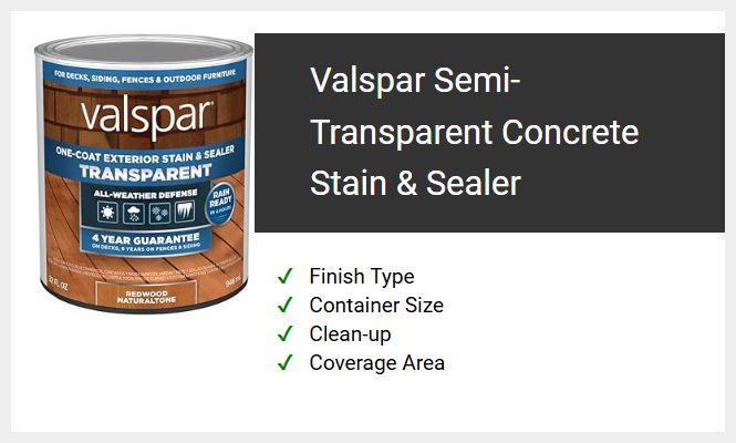 Valspar Semi-Transparent Concrete Stain & Sealer