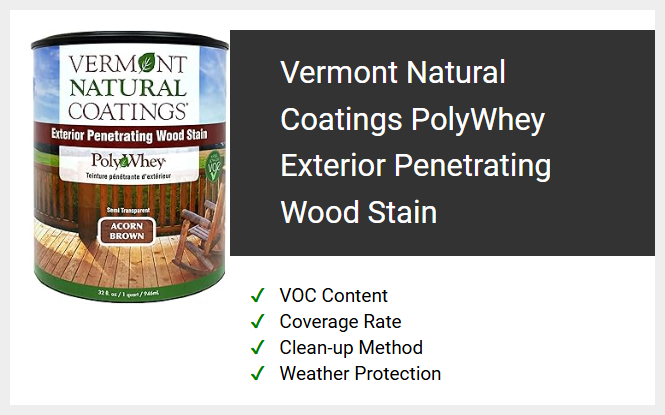Vermont Natural Coatings PolyWhey Exterior Penetrating Wood Stain