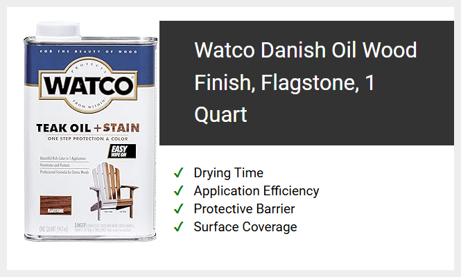 Watco Danish Oil Wood Finish, Flagstone, 1 Quart