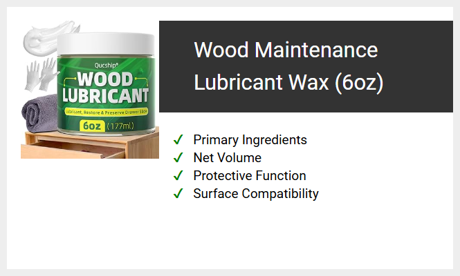 Wood Maintenance Lubricant Wax (6oz)