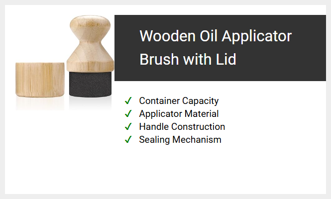 Wooden Oil Applicator Brush with Lid