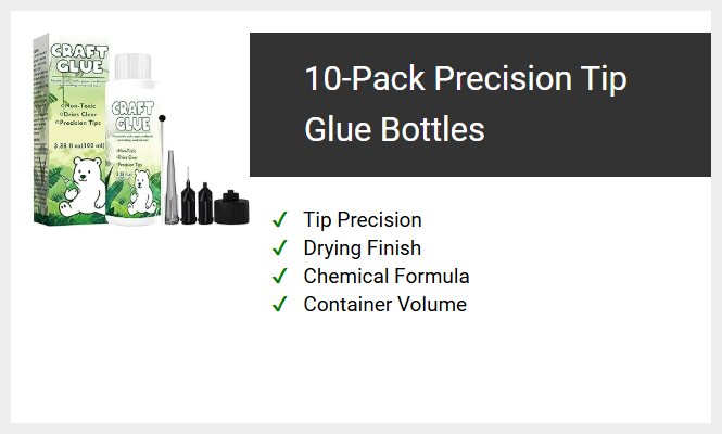 10-Pack Precision Tip Glue Bottles