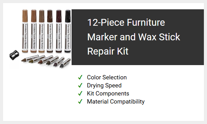 12-Piece Furniture Marker and Wax Stick Repair Kit