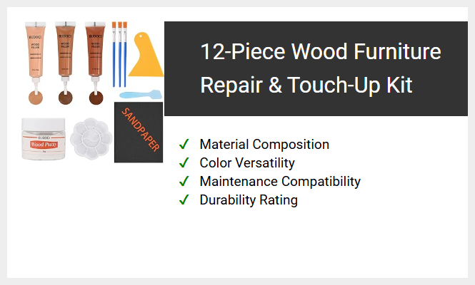 12-Piece Wood Furniture Repair & Touch-Up Kit