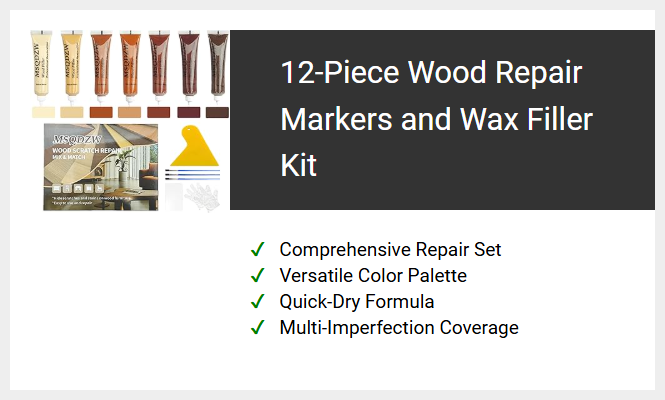 12-Piece Wood Repair Markers and Wax Filler Kit