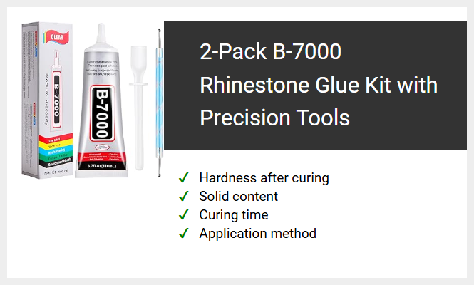 2-Pack B-7000 Rhinestone Glue Kit with Precision Tools
