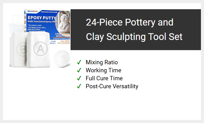 24-Piece Pottery and Clay Sculpting Tool Set