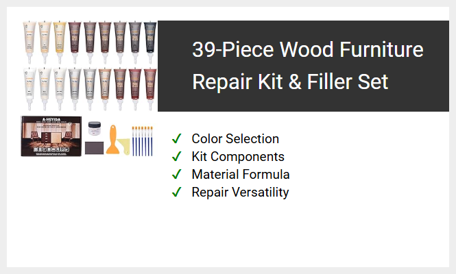 39-Piece Wood Furniture Repair Kit & Filler Set