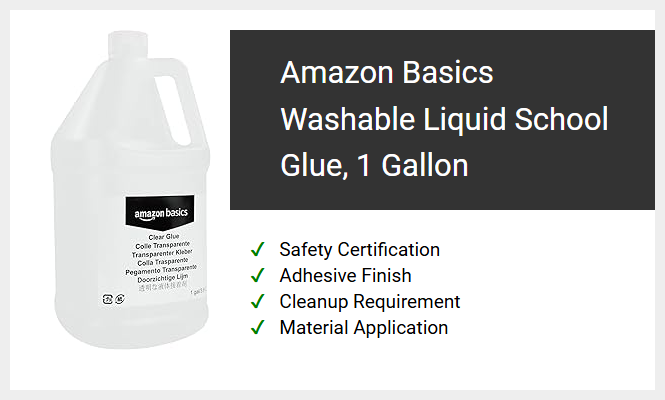 Amazon Basics Washable Liquid School Glue, 1 Gallon