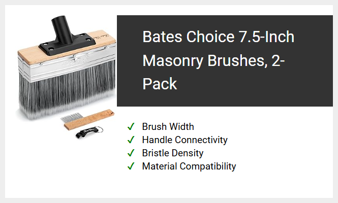 Bates Choice 7.5-Inch Masonry Brushes, 2-Pack