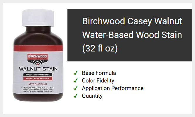 Birchwood Casey Walnut Water-Based Wood Stain (32 fl oz)