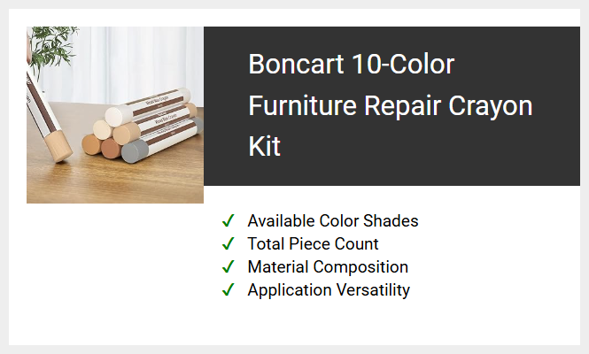 Boncart 10-Color Furniture Repair Crayon Kit