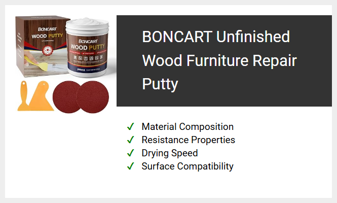 BONCART Unfinished Wood Furniture Repair Putty
