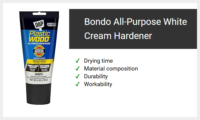 Bondo All-Purpose White Cream Hardener