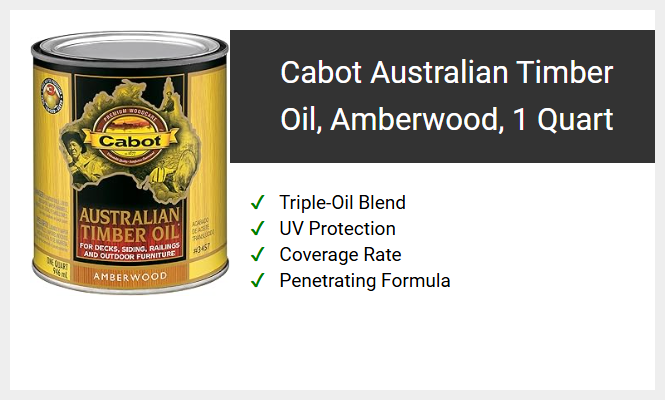 Cabot Australian Timber Oil, Amberwood, 1 Quart