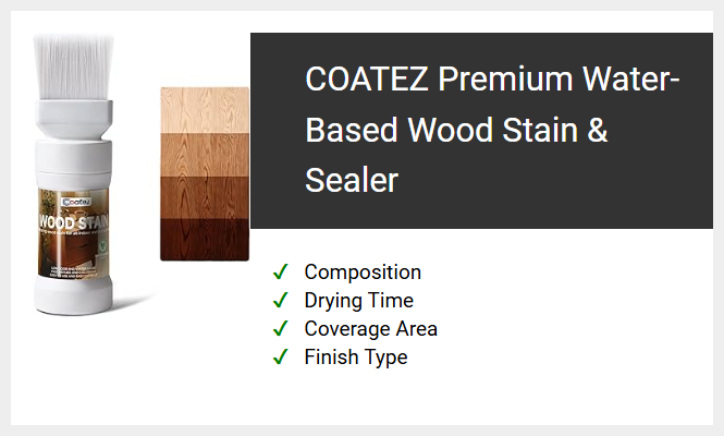 COATEZ Premium Water-Based Wood Stain & Sealer