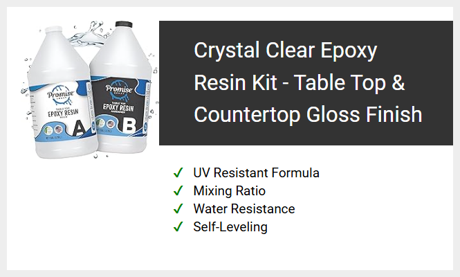 Crystal Clear Epoxy Resin Kit - Table Top & Countertop Gloss Finish