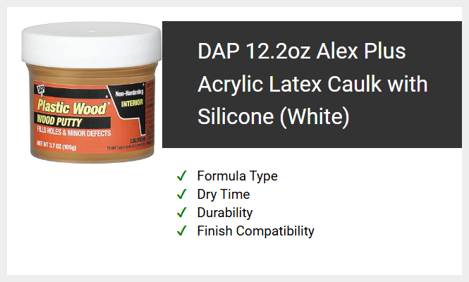 DAP 12.2oz Alex Plus Acrylic Latex Caulk with Silicone (White)