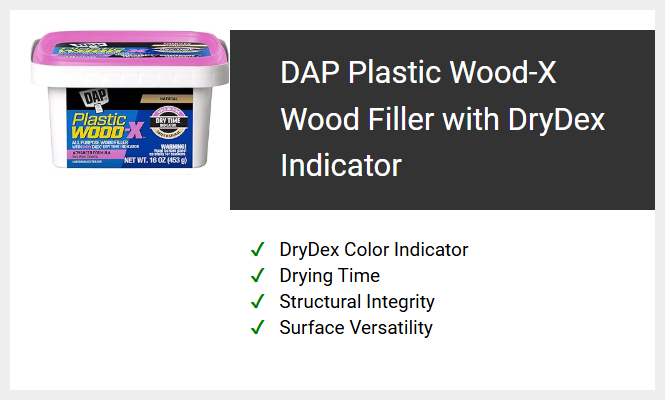 DAP Plastic Wood-X Wood Filler with DryDex Indicator