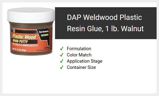 DAP Weldwood Plastic Resin Glue, 1 lb. Walnut