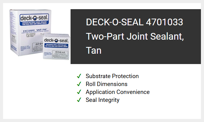 DECK-O-SEAL 4701033 Two-Part Joint Sealant, Tan