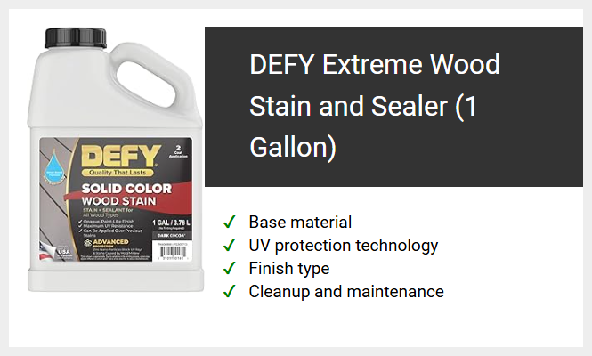 DEFY Extreme Wood Stain and Sealer (1 Gallon)