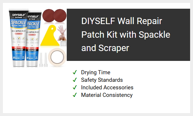 DIYSELF Wall Repair Patch Kit with Spackle and Scraper