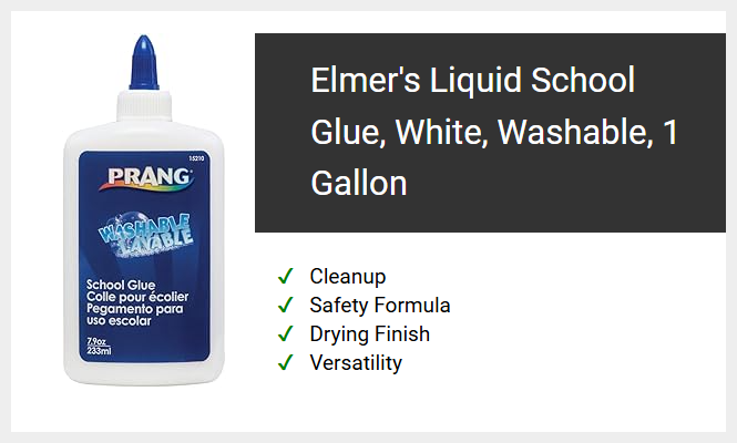 Elmer's Liquid School Glue, White, Washable, 1 Gallon