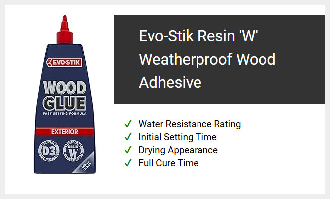 Evo-Stik Resin 'W' Weatherproof Wood Adhesive