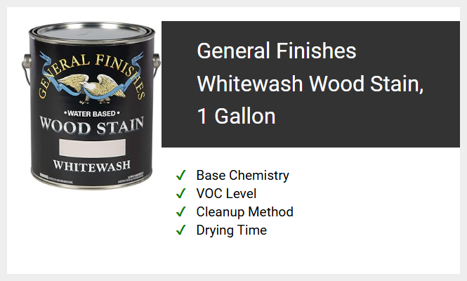 General Finishes Whitewash Wood Stain, 1 Gallon