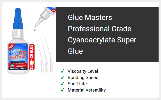 Glue Masters Professional Grade Cyanoacrylate Super Glue