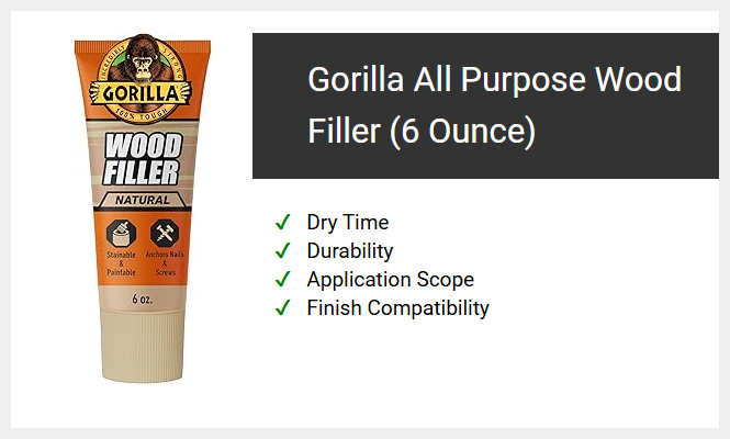 Gorilla All Purpose Wood Filler (6 Ounce)