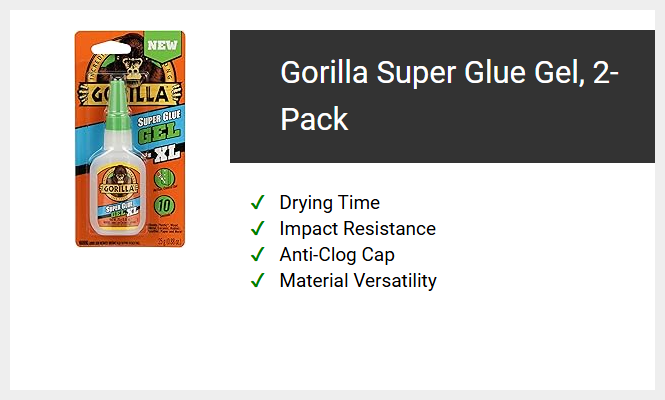 Gorilla Super Glue Gel, 2-Pack