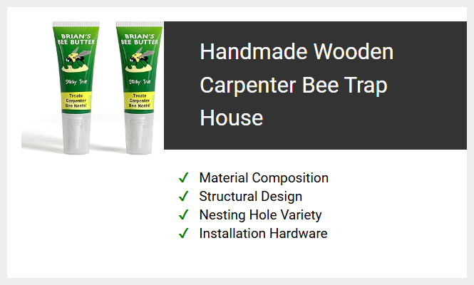 Handmade Wooden Carpenter Bee Trap House
