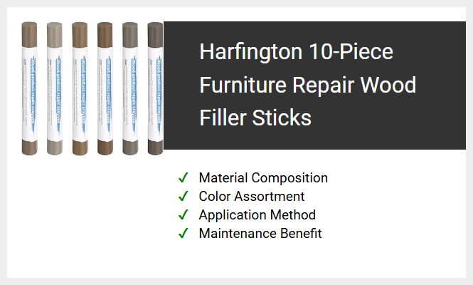 Harfington 10-Piece Furniture Repair Wood Filler Sticks