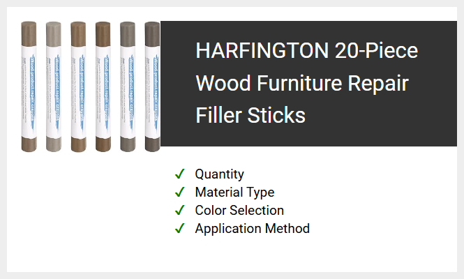 HARFINGTON 20-Piece Wood Furniture Repair Filler Sticks