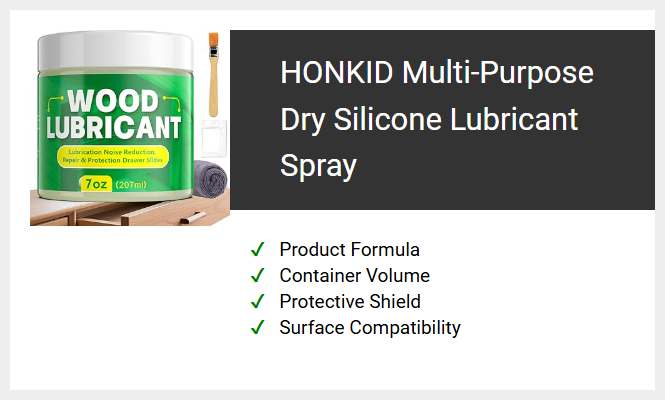 HONKID Multi-Purpose Dry Silicone Lubricant Spray