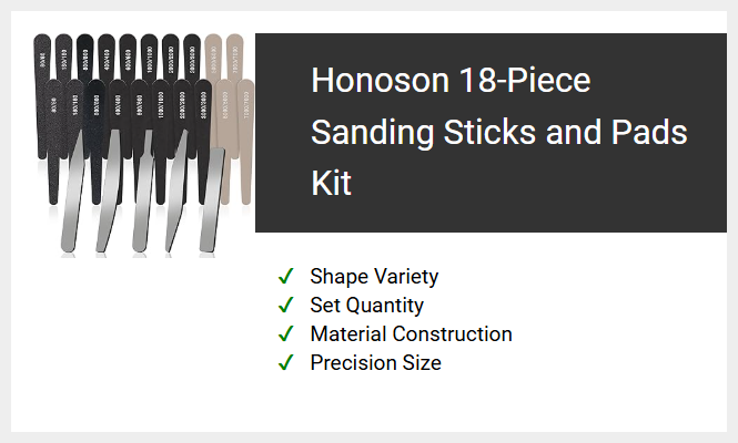 Honoson 18-Piece Sanding Sticks and Pads Kit