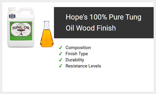 Hope's 100% Pure Tung Oil Wood Finish