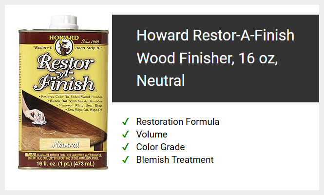 Howard Restor-A-Finish Wood Finisher, 16 oz, Neutral